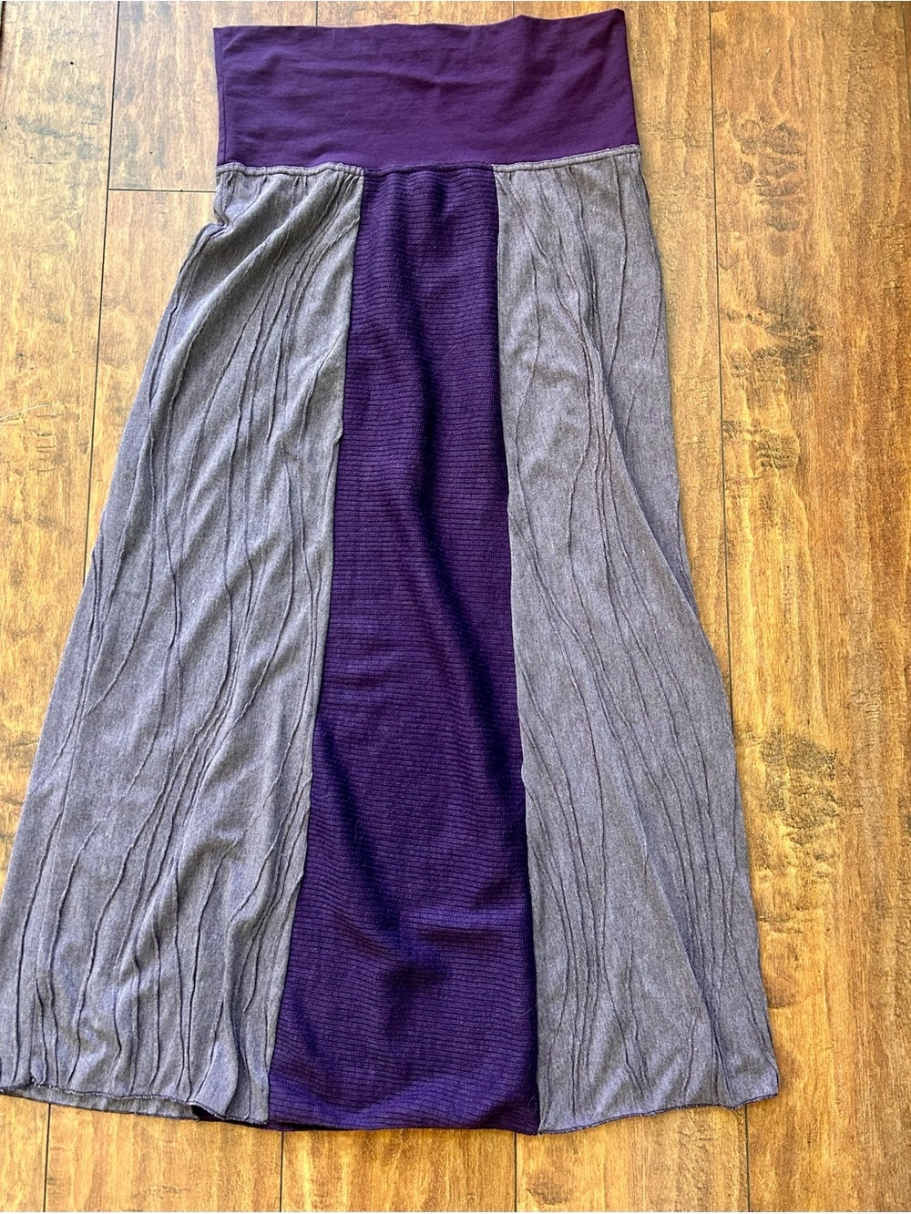 Avatar Paneled Purple Boho Hippie Maxi Skirt Womens Size L